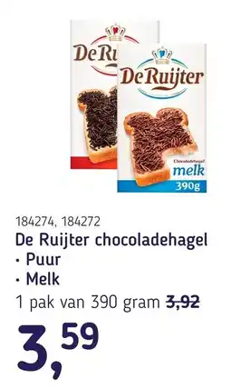 Van Hoeckel De Ruijter chocoladehagel Puur Melk aanbieding