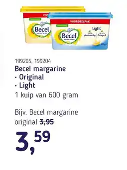 Van Hoeckel Becel margarine Original Light aanbieding