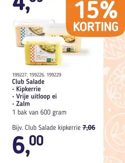 Van Hoeckel Club Salade Kipkerrie Vrije uitloop ei Zalm aanbieding