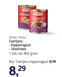 Van Hoeckel Coertjens Kippenragout Stoofvlees aanbieding