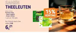 Van Hoeckel Pickwick thee Zwart english Groen citroen aanbieding