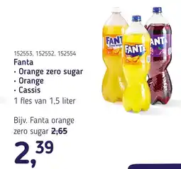 Van Hoeckel Fanta Orange zero sugar Orange Cassis aanbieding