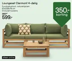 Leen Bakker Loungeset Clermont 4-delig aanbieding