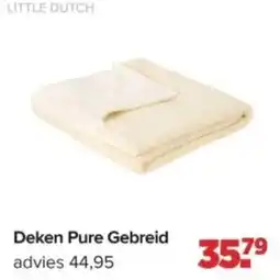 Baby-Dump Deken Pure Gebreid aanbieding