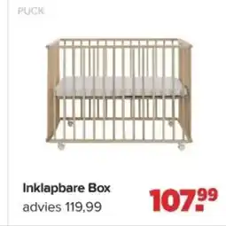 Baby-Dump Inklapbare Box aanbieding