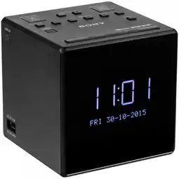 Expert Sony XDR-C1DBP Wekker radio Zwart aanbieding