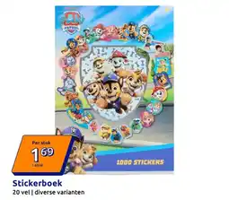Action Stickerboek aanbieding