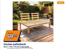 Action Houten palletbank aanbieding