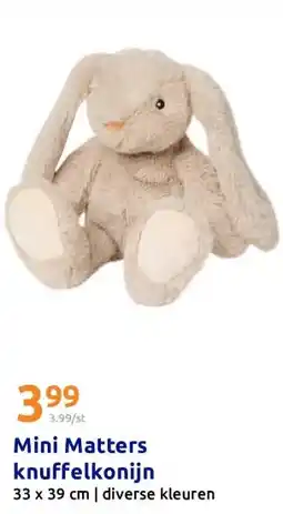 Action Mini Matters knuffelkonijn aanbieding