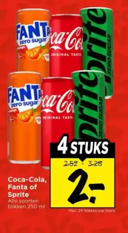 Vomar Voordeelmarkt Coca-Cola, Fanta of Sprite aanbieding