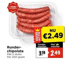 Vomar Voordeelmarkt Runder chipolata aanbieding