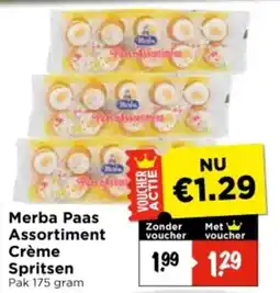 Vomar Voordeelmarkt Merba Paas Assortiment Crème Spritsen aanbieding