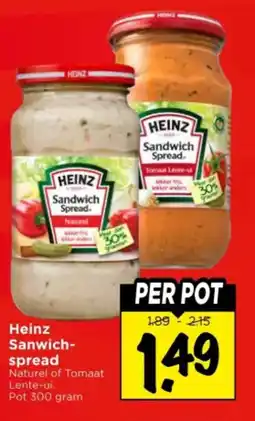 Vomar Voordeelmarkt Heinz Sanwich spread aanbieding