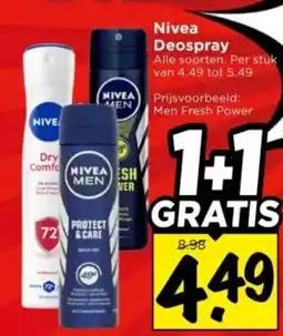 Vomar Voordeelmarkt Nivea Deospray aanbieding