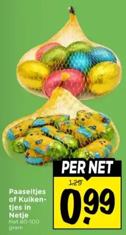 Vomar Voordeelmarkt Paaseitjes of Kuiken tjes in Netje aanbieding