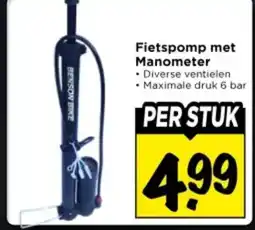 Vomar Voordeelmarkt Fietspomp met Manometer aanbieding