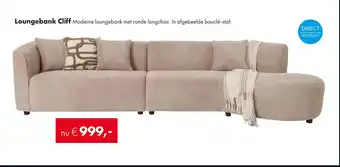 Woonsquare Loungebank Cliff aanbieding