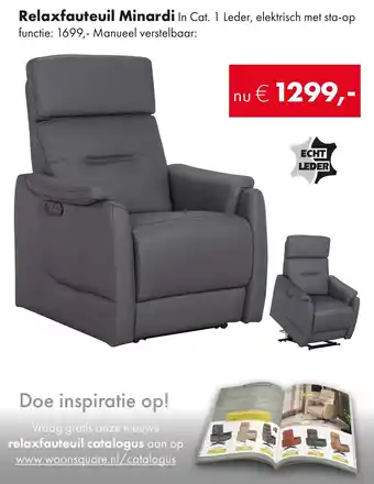 Woonsquare Relaxfauteuil Minardi aanbieding