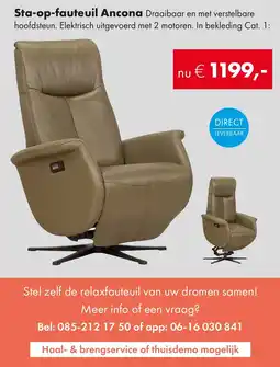 Woonsquare Sta-op-fauteuil Ancona aanbieding