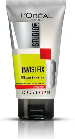 Bol.com L'Oréal Paris Studio Line Invisi Fix 24h Clear & Clean - Super Sterke Fixatie Haargel - 150 ml aanbieding