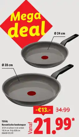Lidl Tefal keramische koekenpan aanbieding