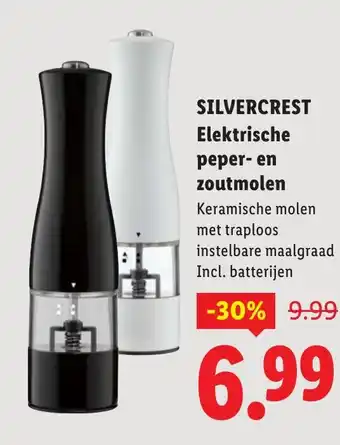 Lidl Silvercrest elektrische peper- en zoutmolen aanbieding