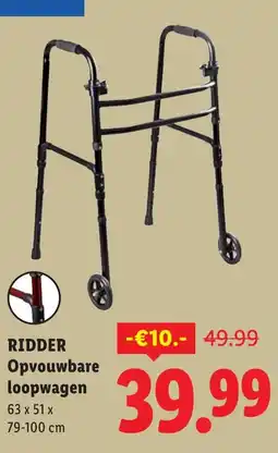 Lidl Ridder Opvouwbare loopwagen aanbieding