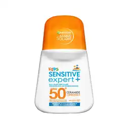 Etos Garnier Ambre Solaire Sensitive Expert Kids Gekleurde Roll-on SPF50+ 50 ML aanbieding