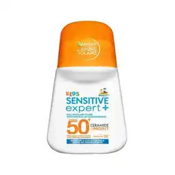 Etos Garnier Ambre Solaire Sensitive Expert Kids Gekleurde Roll-on SPF50+ 50 ML aanbieding