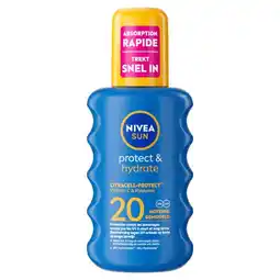 Etos NIVEA SUN Zonnebrand Protect & Hydrate Spray SPF 20 200 ML aanbieding