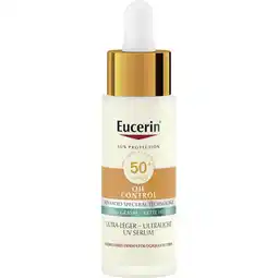 Etos Eucerin Sun Oil Control Ultralicht Serum SPF50 30 ML aanbieding
