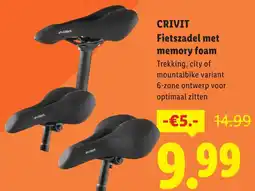 Lidl CRIVIT Fietszadel met memory foam aanbieding