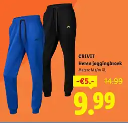 Lidl Crivit heren joggingbroek aanbieding