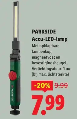 Lidl Parkside accu-led-lamp aanbieding