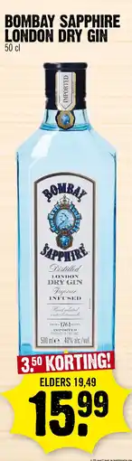 Super Dirck 3 Bombay sapphire london dry gin aanbieding