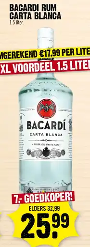 Super Dirck 3 Bacardi rum carta blanca aanbieding