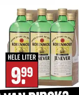 Dirck 3 Jouke de Jonghe Korenmout Jenever HELE LITER aanbieding