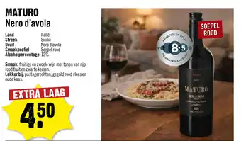 Dirck 3 Maturo Nero D'Avola 75 cl aanbieding