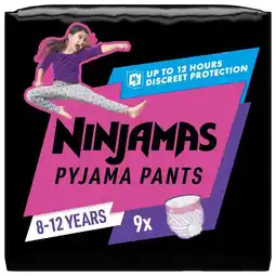 Etos Ninjamas Pants Luierbroekjes Meisje Maat 8 8-12 Jaar 9 Stuks aanbieding