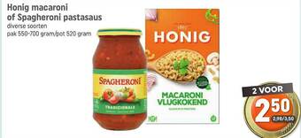 Dagwinkel Honig Macaroni Of Spagheroni Pastasaus aanbieding