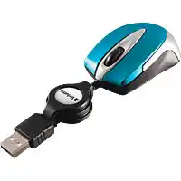 Conrad Verbatim Go Mini Muis USB Optisch Caribsch blauw 3 Toetsen 1000 dpi Met kabelroller aanbieding