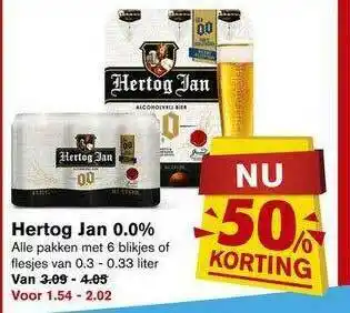 Hoogvliet Hertog Jan 0.0% aanbieding