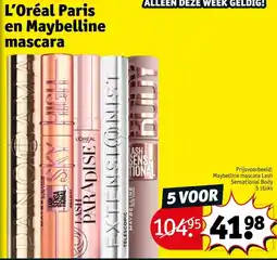 Kruidvat L'Oréal Paris en Maybelline mascara aanbieding