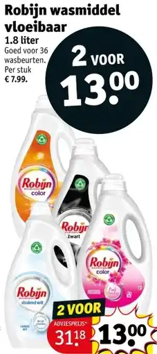 Kruidvat Robijn wasmiddel vloeibaar aanbieding