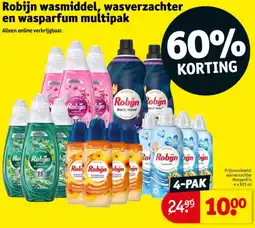 Kruidvat Robijn wasmiddel, wasverzachter en wasparfum multipak aanbieding