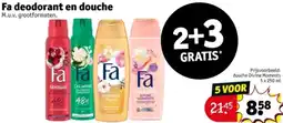 Kruidvat Fa deodorant en douche aanbieding
