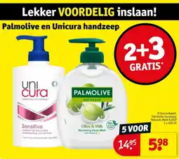 Kruidvat Palmolive en Unicura handzeep aanbieding