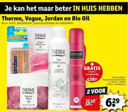 Kruidvat Therme, Vogue, Jordan en Bio Oil aanbieding