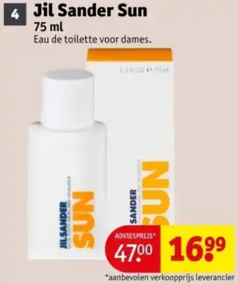 Kruidvat Jil Sander Sun aanbieding