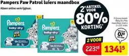Kruidvat Pampers Paw Patrol luiers maandbox aanbieding